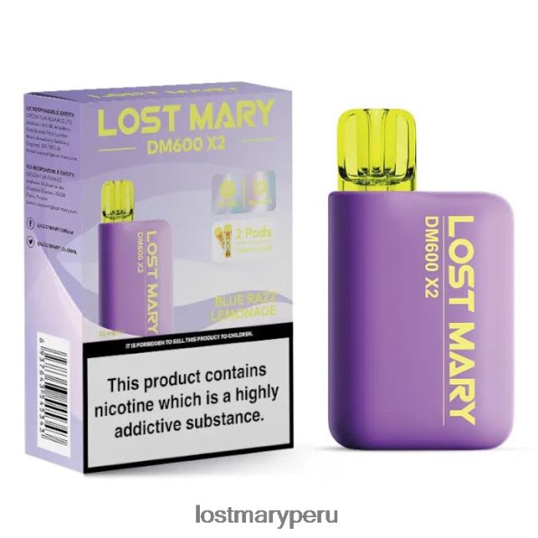 vape desechable perdido mary dm600 x2 limonada azul razz - Lost Mary Flavors 86XJX0188