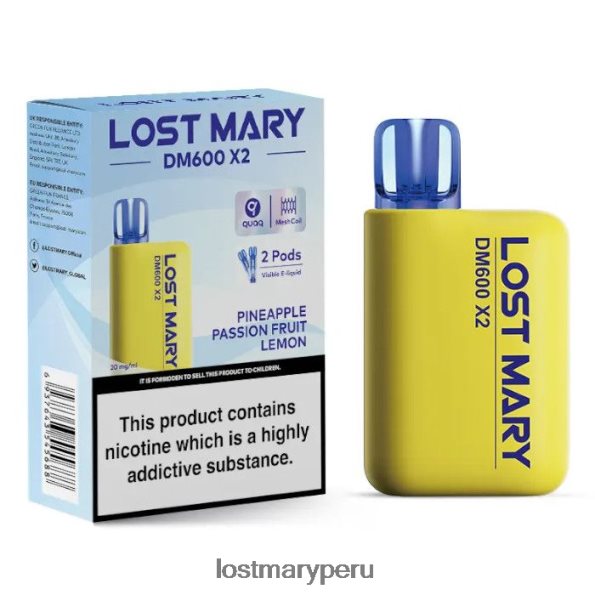 vape desechable perdido mary dm600 x2 piña maracuyá limón - Lost Mary Vape Flavors 86XJX0197