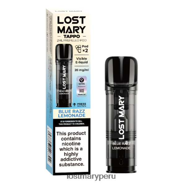 vainas precargadas de miss mary tappo - 20 mg - paquete de 2 limonada azul razz - Lost Mary Vape Precio 86XJX0181