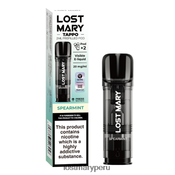 vainas precargadas de miss mary tappo - 20 mg - paquete de 2 menta verde - Lost Mary Vape Price 86XJX0176