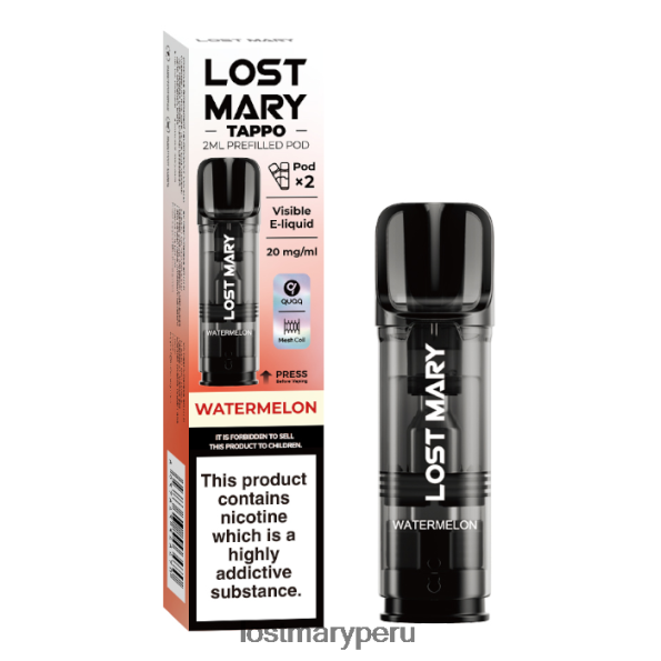vainas precargadas de miss mary tappo - 20 mg - paquete de 2 sandía - Lost Mary Vape Flavors 86XJX0177